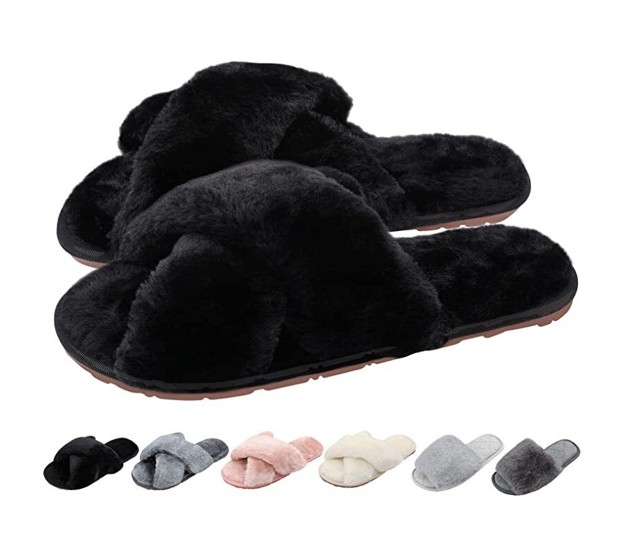 LADIES WOMENS FAUX FLUFFY FUR SLIDERS WARM FASHION SUMMER SANDALS SLIPPERS SHOES