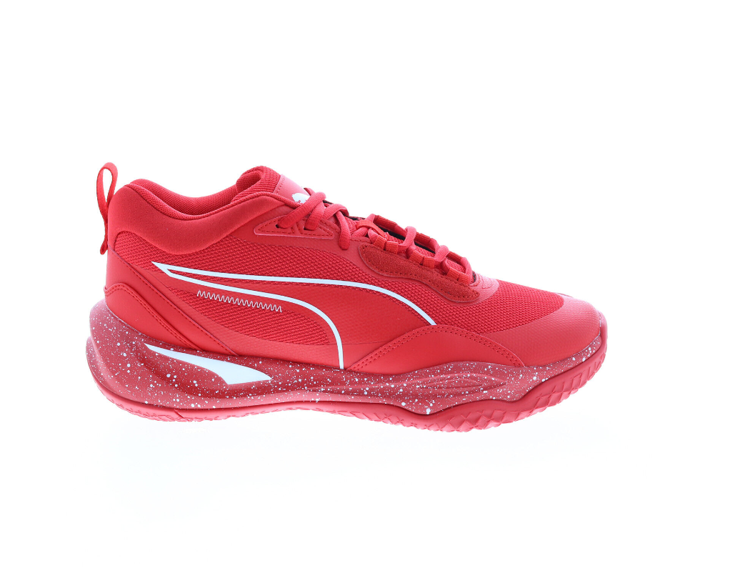 Puma Playmaker Pro Splatter 37757601 Mens Red Athletic Basketball Shoes